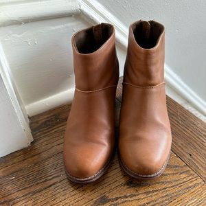 Toms Cognac Leather ankle boots